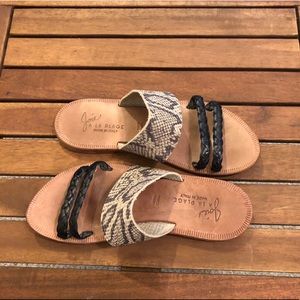 Joie A La Plage Braided Snakeskin Slides